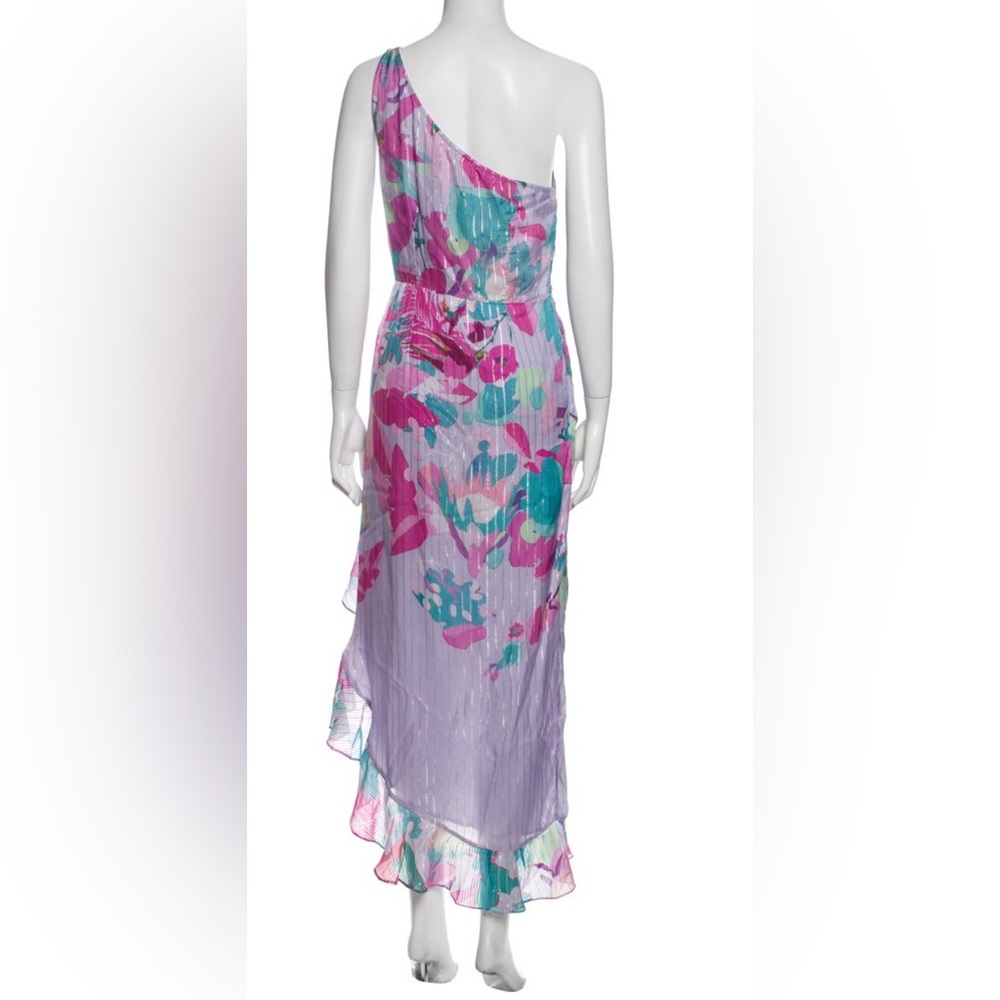 Rococo Sand Dress Size M Mini Sleeveless Tiered Floral Shimmer Print - Picture 3 of 3